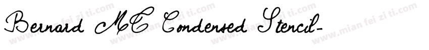 Bernard MT Condensed Stencil字体转换